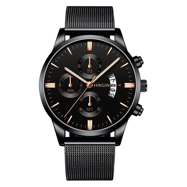 Montre Homme Classic blue Stainless Steel Mesh Belt Men Watch