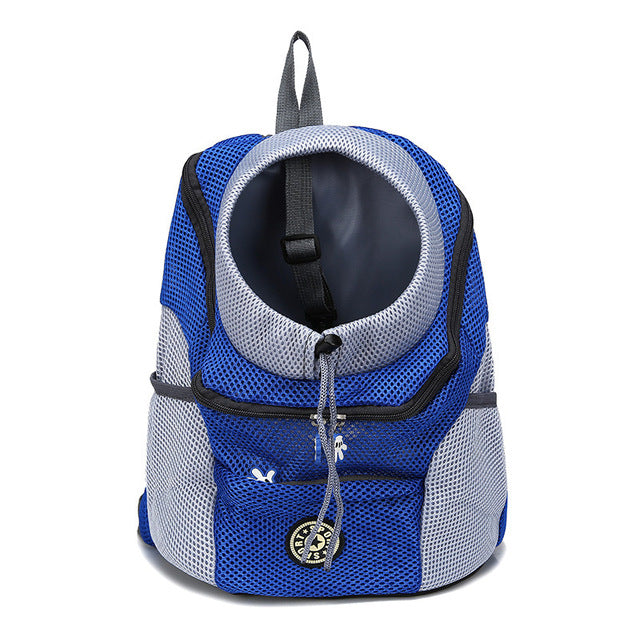 Outdoor Pet dog carrier Carrier Bag Breathable Pet Dog Front Bag Out Double Shoulder Portable Travel Backpack Mesh Backpack Head