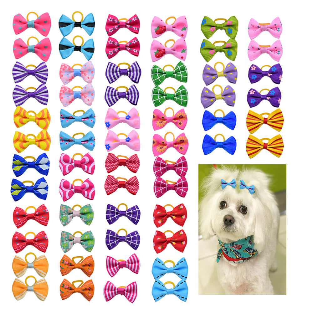 10/20/30pcs Dog Grooming Bows mix 30colours Cat dog Hair Bowser