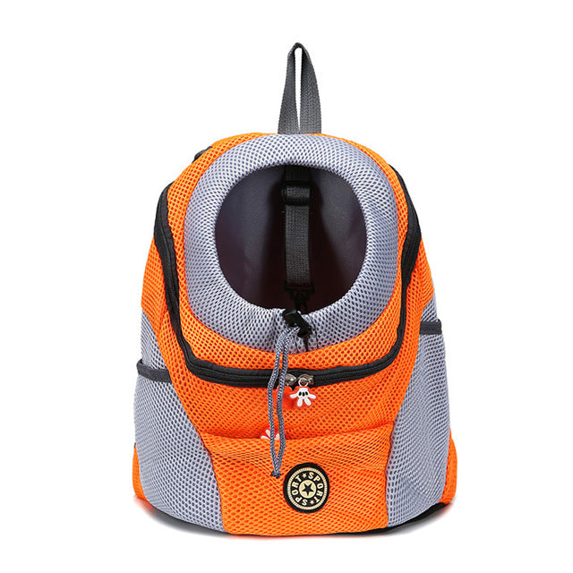 Outdoor Pet dog carrier Carrier Bag Breathable Pet Dog Front Bag Out Double Shoulder Portable Travel Backpack Mesh Backpack Head